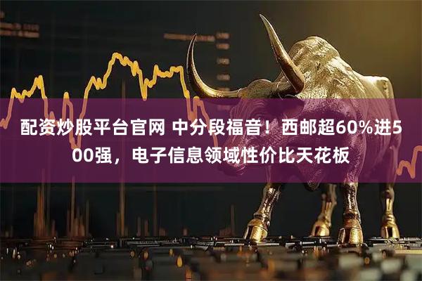 配资炒股平台官网 中分段福音！西邮超60%进500强，电子信息领域性价比天花板